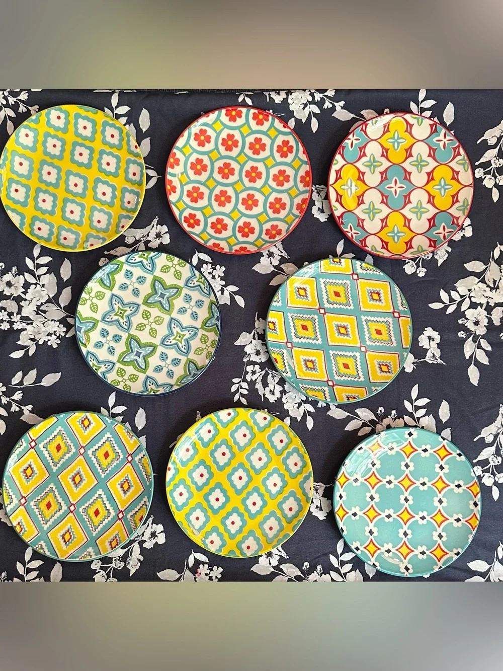 Certified International • set of 8 small plates • ceramic